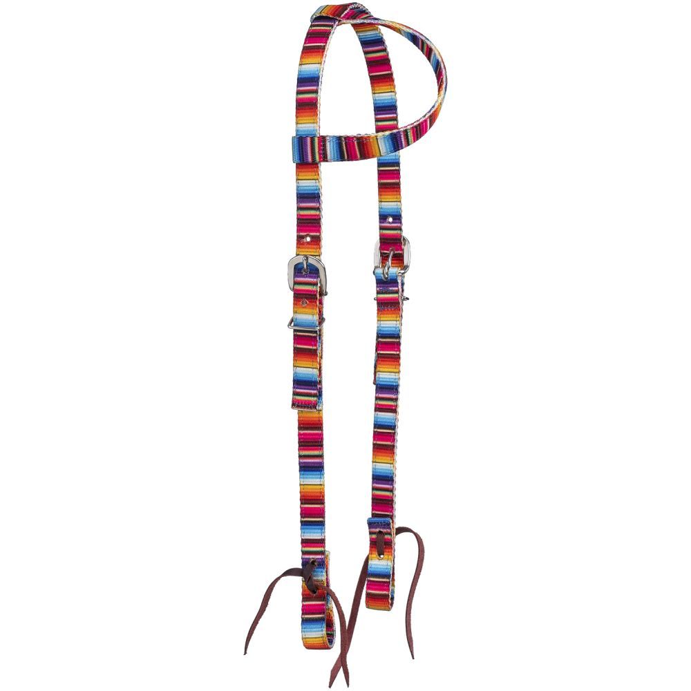 Showman ® Teal Serape Nylon One Ear Headstall. main image 0