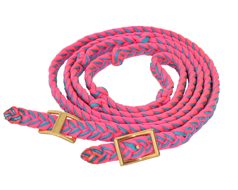 Load image into Gallery viewer, Martha Josey Braided Barrel Reins
