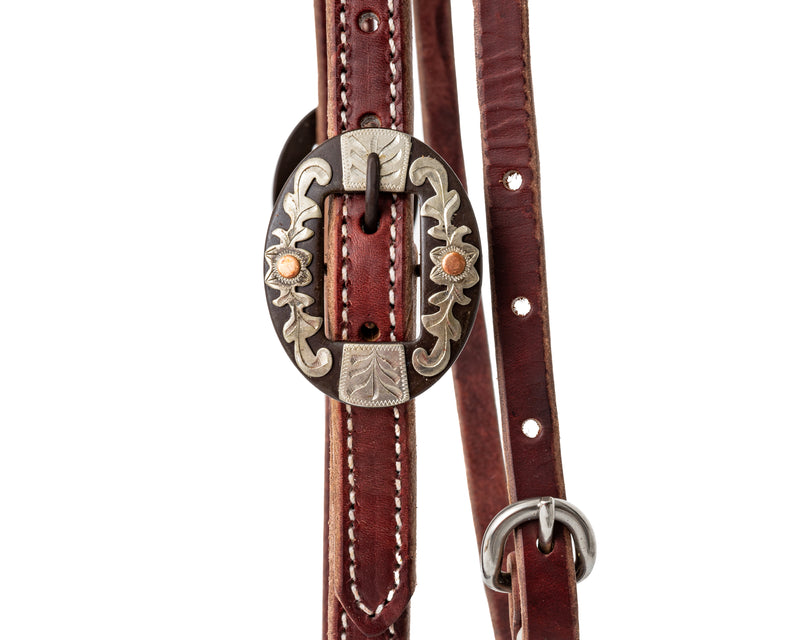 Load image into Gallery viewer, Beastmaster Brow Band Latigo Leather Headstall
