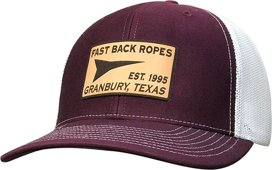 Fast Back Leather Patch Cap