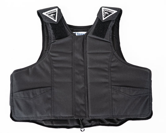 Black 2035 Phoenix Pro Max Youth Rodeo Vest in Nylon