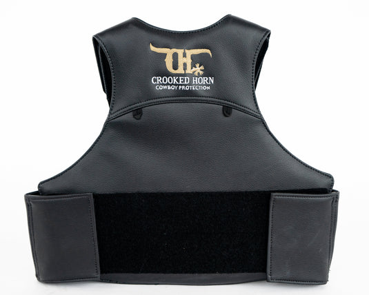 Crooked Horn Youth All Around Pleather Rodeo Vest Flipped