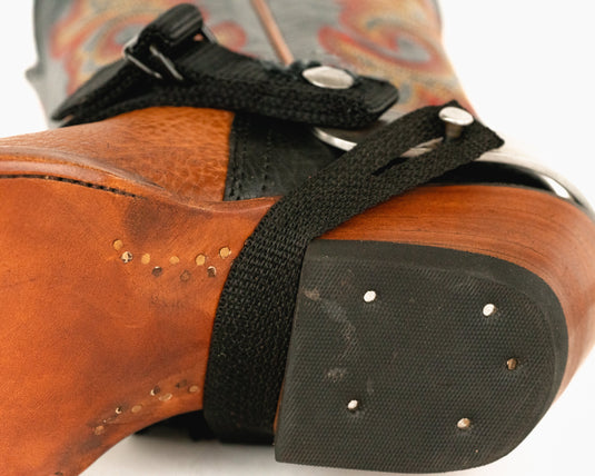 Nylon Under the Heel Straps on Boot Underside