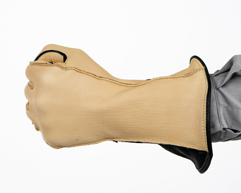 Load image into Gallery viewer, Tiffany Long Cuff Bull Riding Glove in a Fist Back
