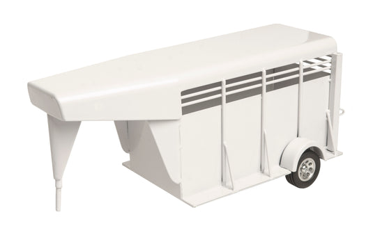 Gooseneck Stock Trailer White