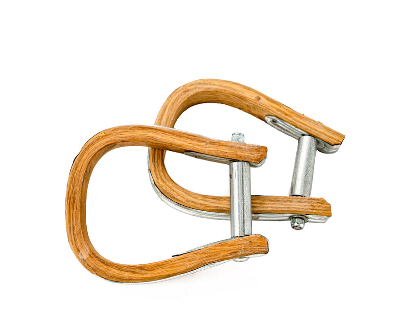 Load image into Gallery viewer, Junior Wood Saddle Bronc Stirrups
