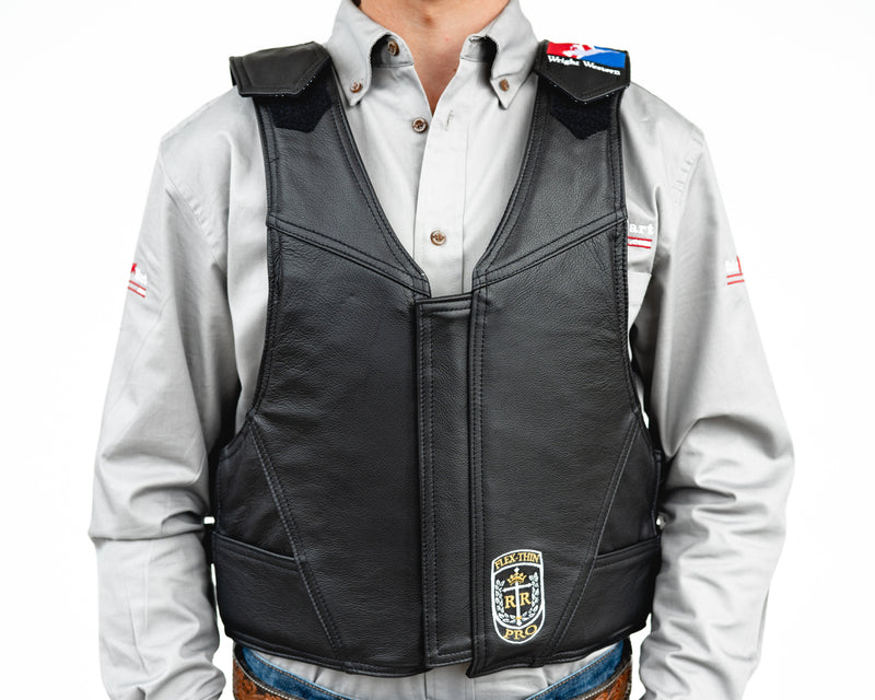 Load image into Gallery viewer, Ride Right Wright Western Saddle Bronc Vest - Leather Front
