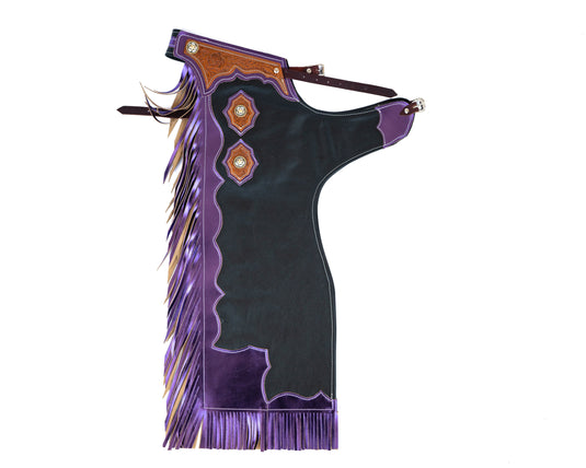 Youth Rodeo Chaps with Leg Design Purple
