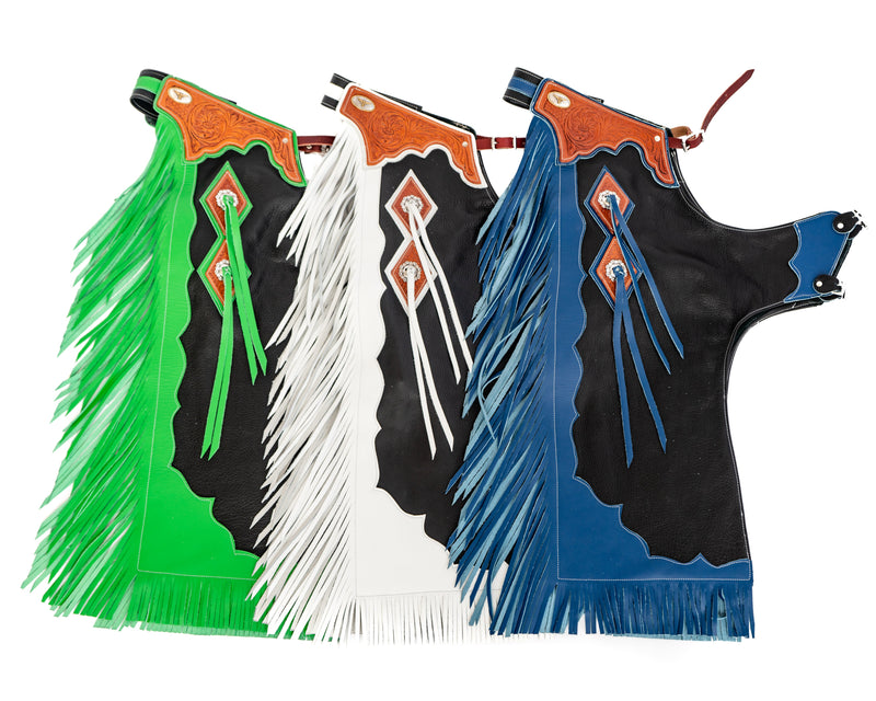 Load image into Gallery viewer, Beastmaster Junior Rodeo Chaps with Leg Design
