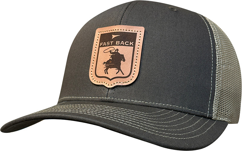 Load image into Gallery viewer, Fast Back Leather Patch Cap - Horse Logo
