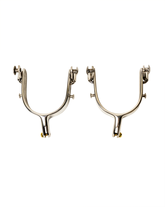 Slingin Shanks Stainless Saddle Bronc Spurs