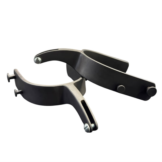 Beastmaster Bareback Drop Down Shank Spur - Gun Metal