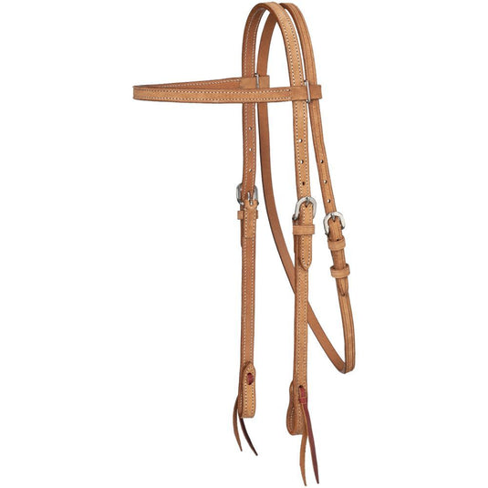 Tough1® Plain Leather Browband Headstall