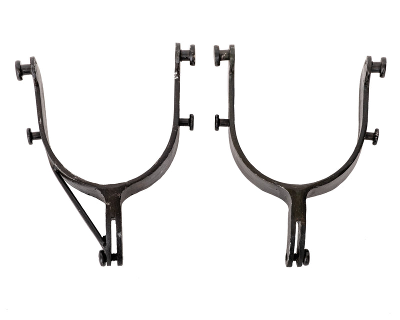 Load image into Gallery viewer, JB Saddle Bronc Spurs - 1 1/2&quot; w/Rein Bar
