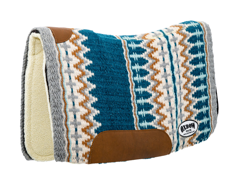 Load image into Gallery viewer, Oxbow Contoured Performance Fleece 31&quot; x 32&quot; - Turquoise/Tan
