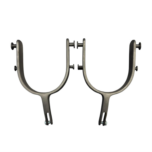 Beastmaster Bareback Drop Down Shank Spur - Gun Metal