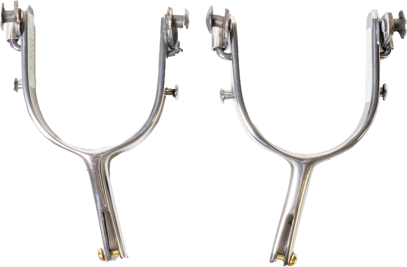 Load image into Gallery viewer, Slingin Shanks Stainless Bareback Spurs
