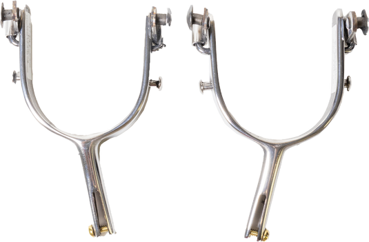 Slingin Shanks Stainless Bareback Spurs