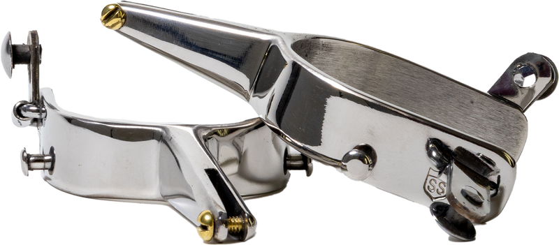Load image into Gallery viewer, Slingin Shanks Stainless Bareback Spurs
