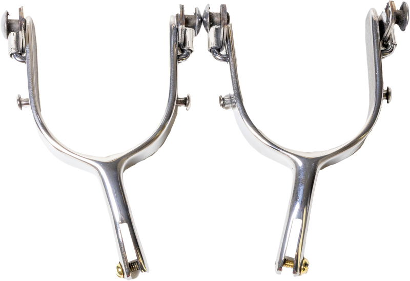 Load image into Gallery viewer, Slingin Shanks Stainless Bareback Spurs - Tear Drop
