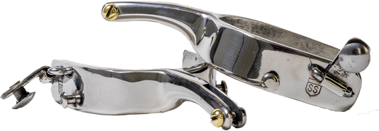 Slingin Shanks Stainless Bareback Spurs - Tear Drop