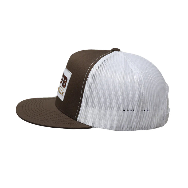 Load image into Gallery viewer, JB/DB Brown &amp; White Mesh Flatbill
