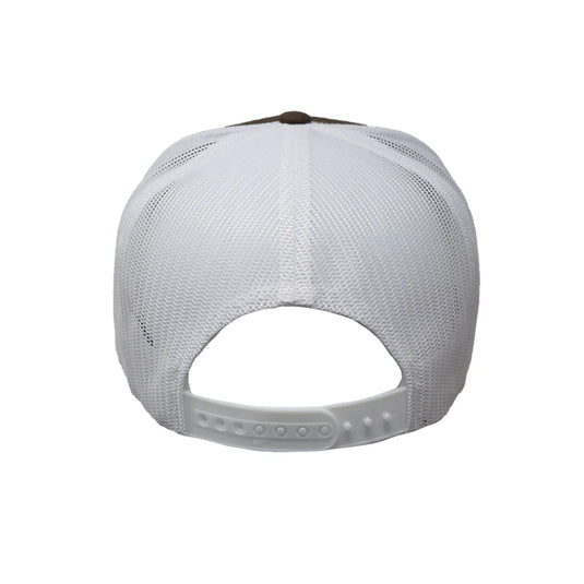 JB/DB Brown & White Mesh Flatbill