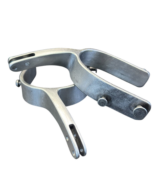 Beastmaster Clear Coat 33 Degree Bull Riding Spurs