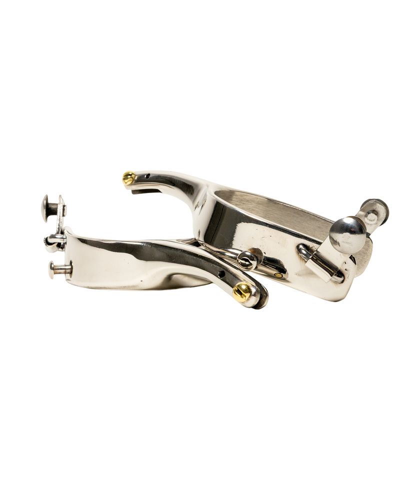 Load image into Gallery viewer, Slingin Shanks Stainless Bull Riding Spur
