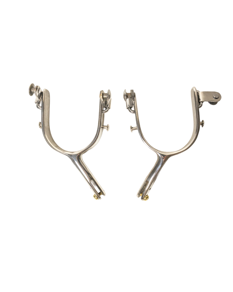 Load image into Gallery viewer, Slingin Shanks Stainless Bull Riding Spur
