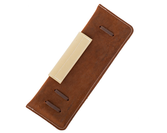 Pro Leather Covered Bull Rope Pad with Cross Inlay - Brown & Tan ...