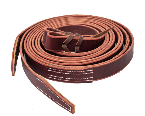 9ft Burgundy Leather Latigo with Extension