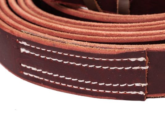 9ft Burgundy Leather Latigo with Extension