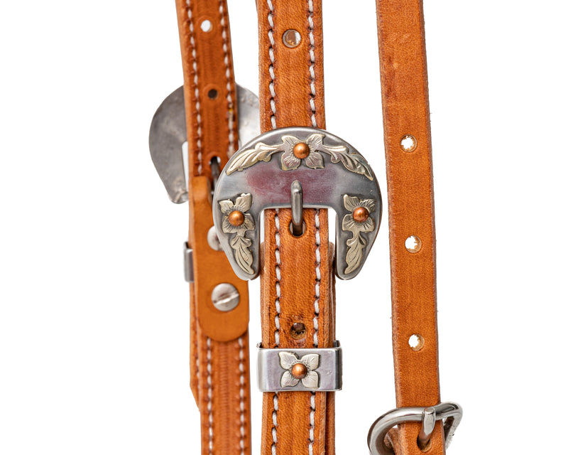 Load image into Gallery viewer, Beastmaster Brow Band Harness Leather Headstall
