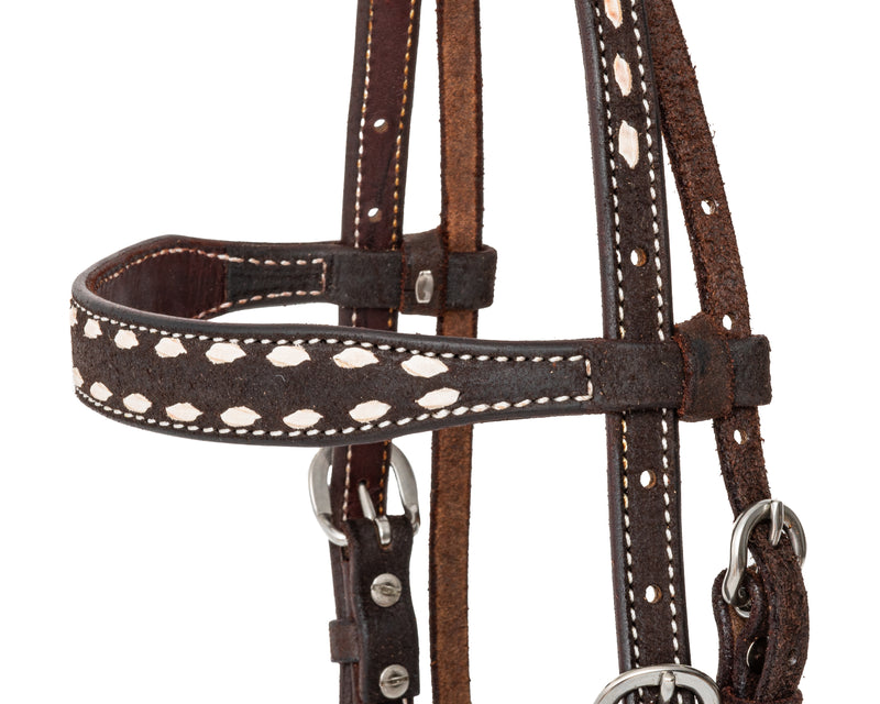 Load image into Gallery viewer, Beastmaster Brow Band Buckstitch Headstall
