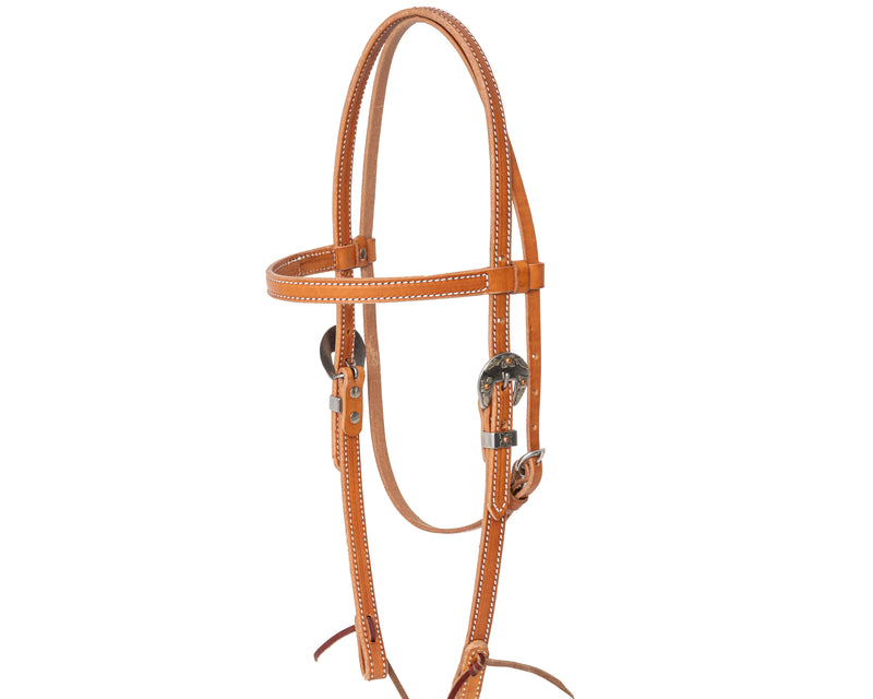 Load image into Gallery viewer, Beastmaster Brow Band Harness Leather Headstall
