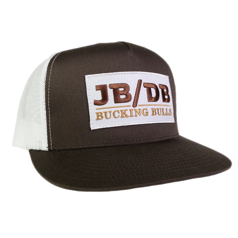 Load image into Gallery viewer, JB/DB Brown &amp; White Mesh Flatbill

