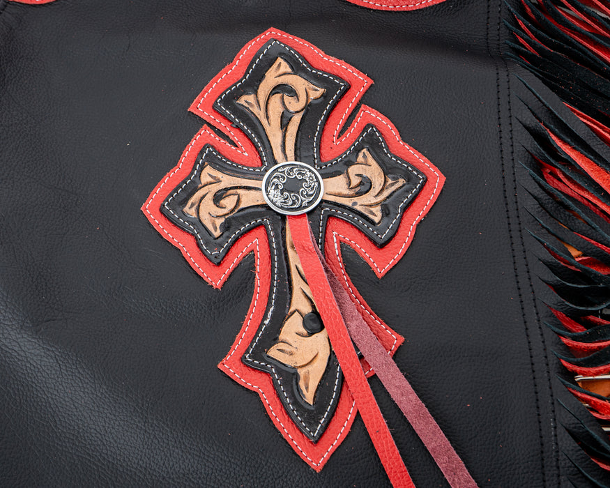 Junior Stock Chaps - Red — Rodeo Mart