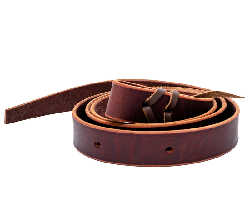 Load image into Gallery viewer, 1 3/4&quot; Leather Latigo Strap &amp; Side Billet Set
