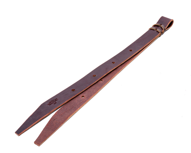 Cinturino Cinch In Pelle Latigo Fatto A Mano – Amish USA, 3 Piedi, Marrone Olio Medio - Foto 3