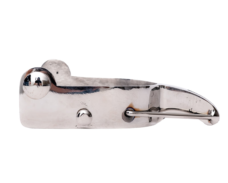 Load image into Gallery viewer, Beastmaster Stainless Saddle Bronc Spurs w/Rein Bar
