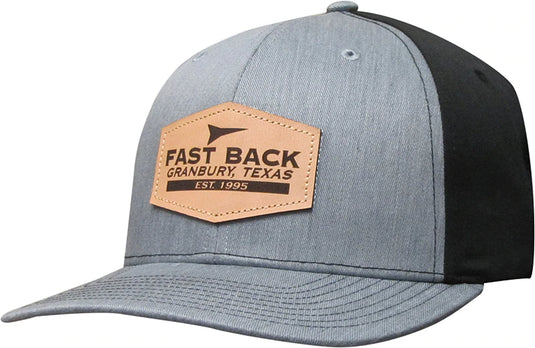 Fast Back Leather Patch Cap - Letter Logo