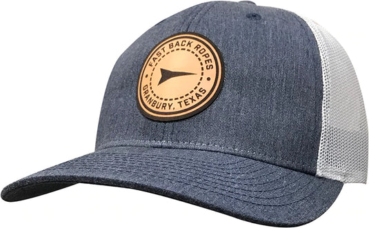 Fast Back Round Leather Patch Cap