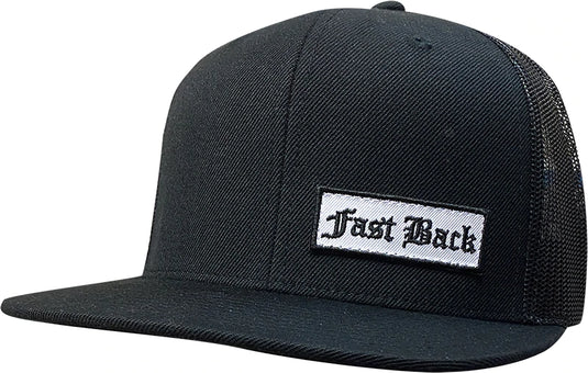 Fast Back Black Patch Cap