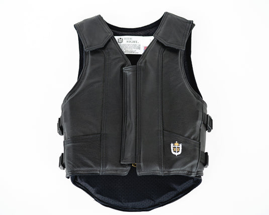 Ride Right 1200 Series Youth Rodeo Vest - Black Leather