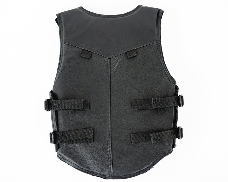 Load image into Gallery viewer, Ride Right 1200 Series Youth Rodeo Vest - Black Leather Back
