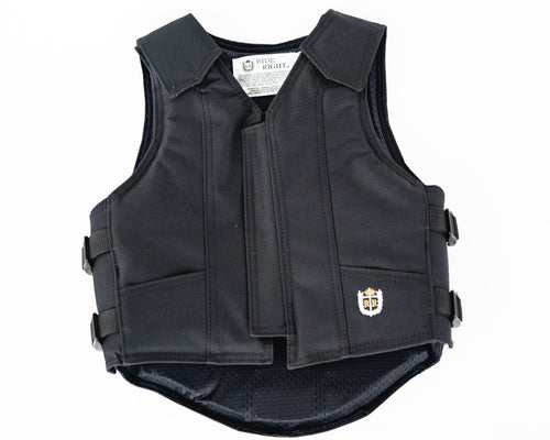 Ride Right 1200 Series Youth Rodeo Vest - Black Polyduct