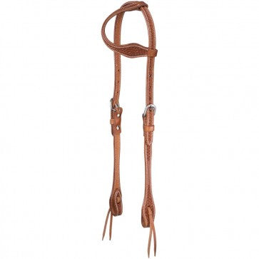 Royal King Basket Stamped Cowhide Tapered Ear Headstall