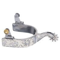 Tough1® Sweet Iron Spurs with Silver Leaf Overlay