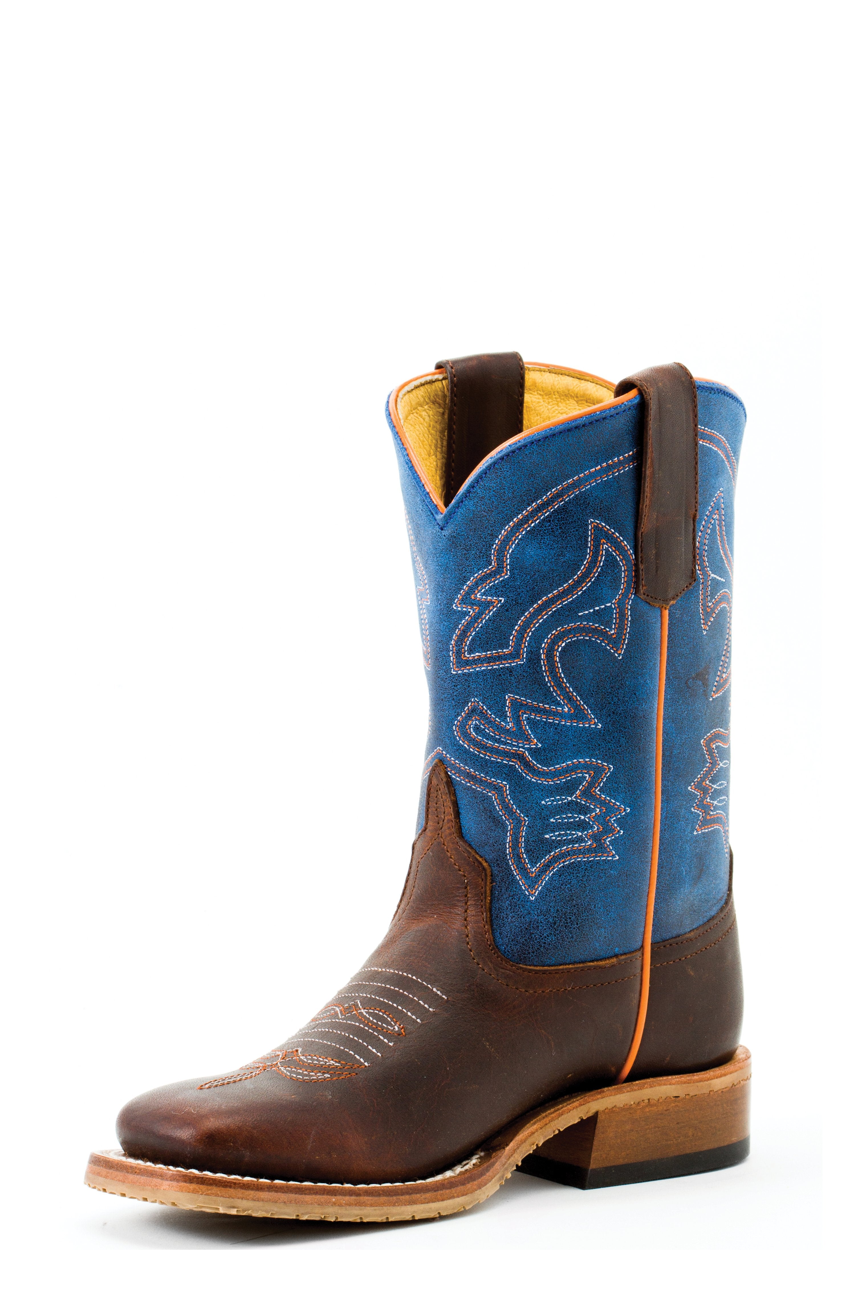 Anderson Bean S3000 Anderson Bean Kids Boots - ABK3000 Toast Bison Bottom with Blue Mad Do ...
